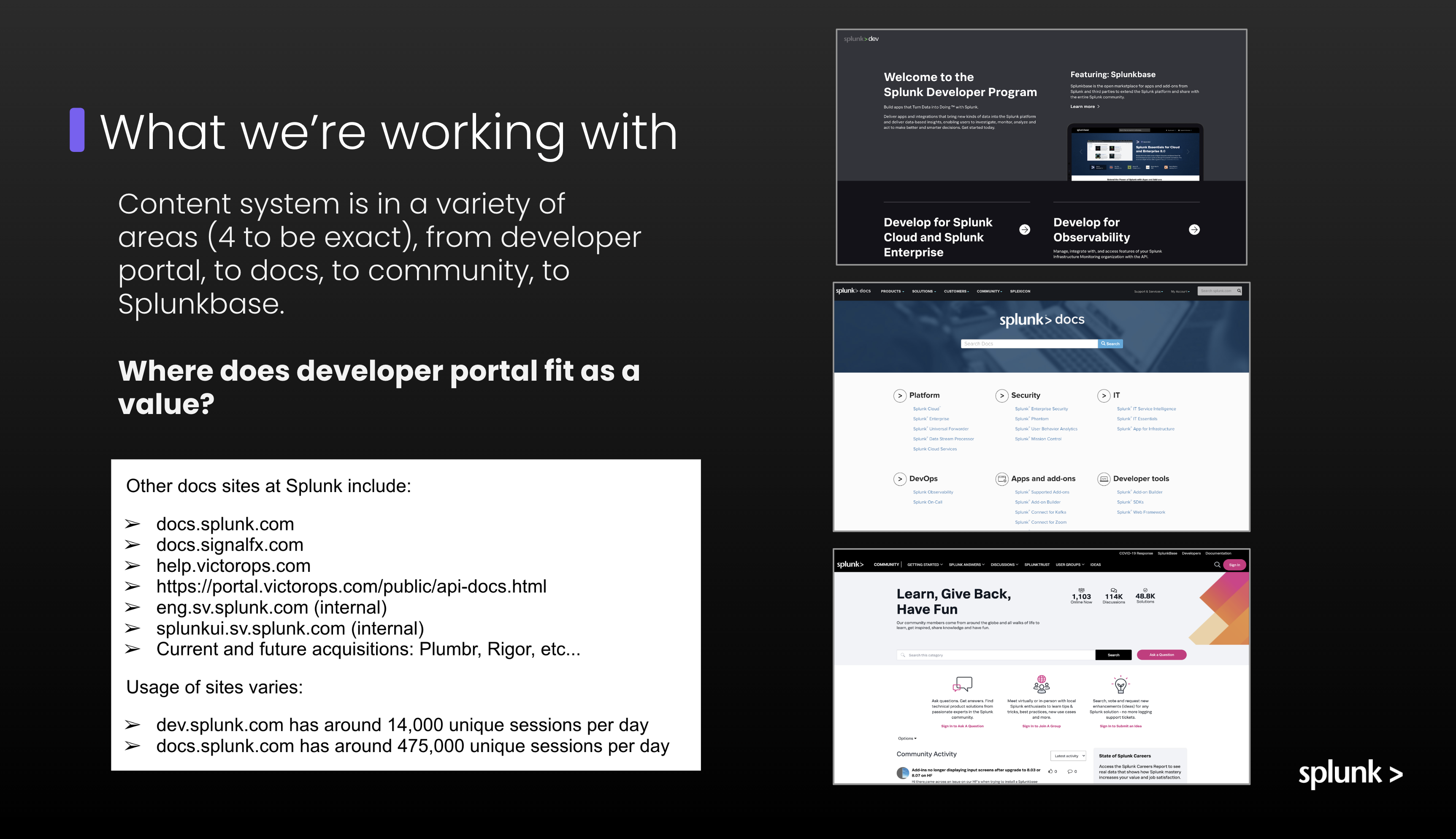 Splunk Developer Portal screenshot
